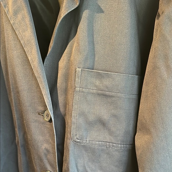 Vintage Saint Laurent Rive Gauche Women's Blue Twill Work Jacket - Picture 3 of 6